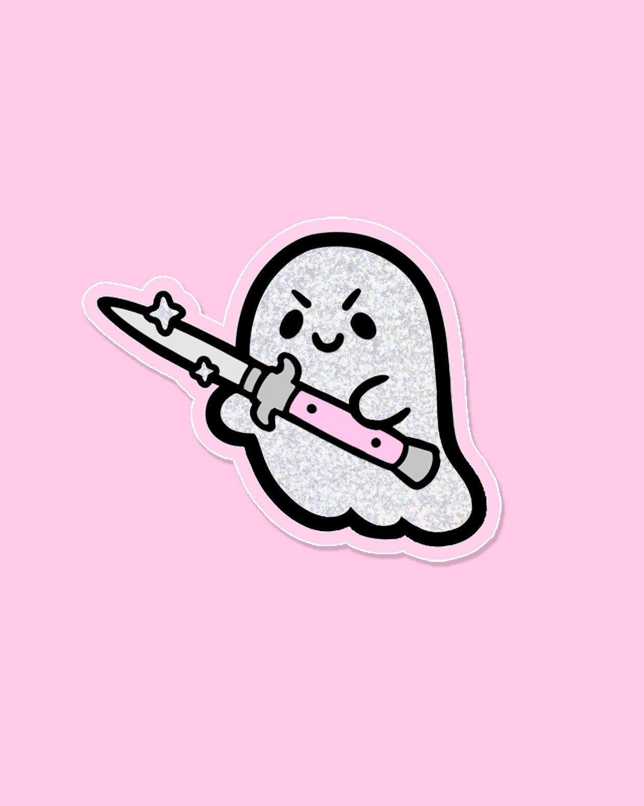 Glitter Ghost Sticker