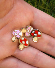Mushroom Mini Enamel Pin Set