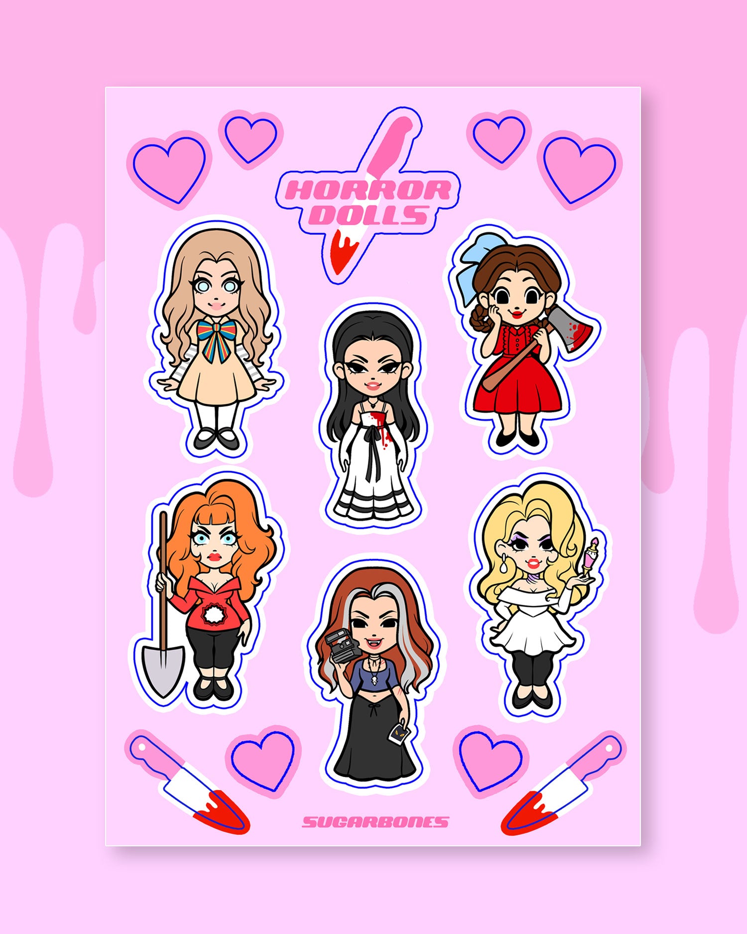 Horror Dolls | Sticker Sheet A