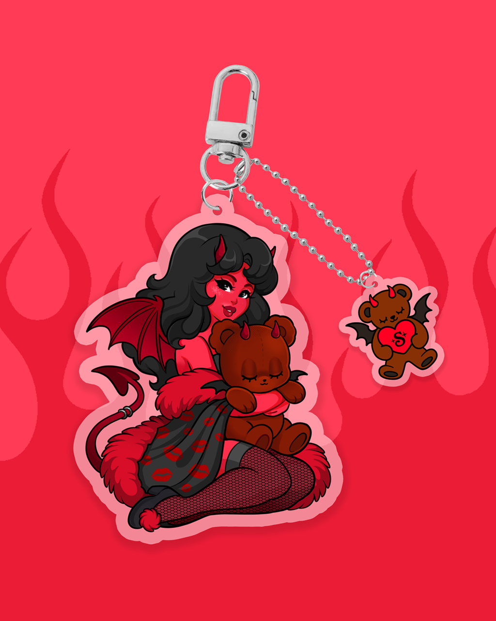 Naughty | Charm Keychain