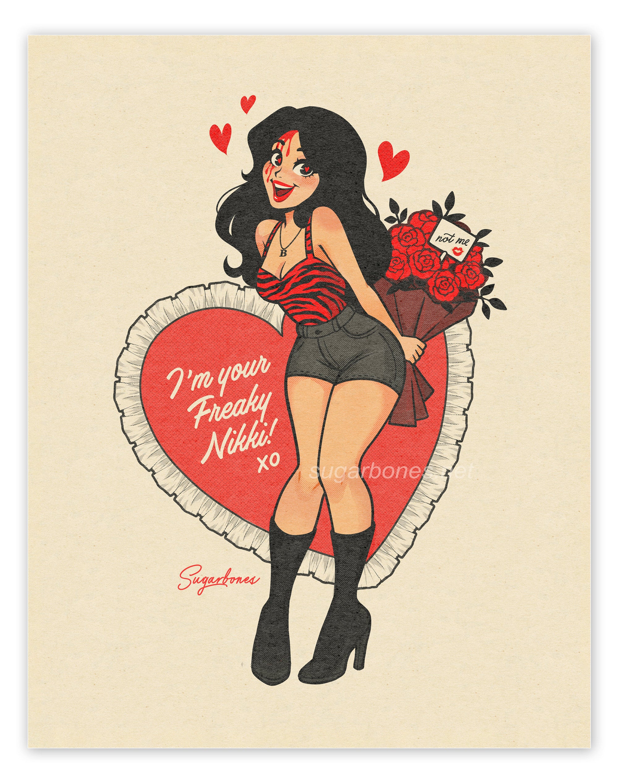 Freaky Nikki - Linen Art Print