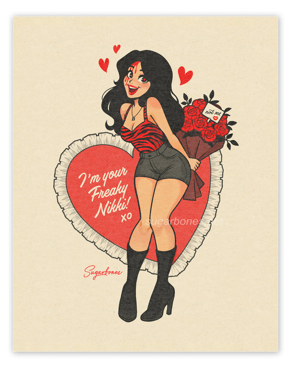 Freaky Nikki - Linen Art Print