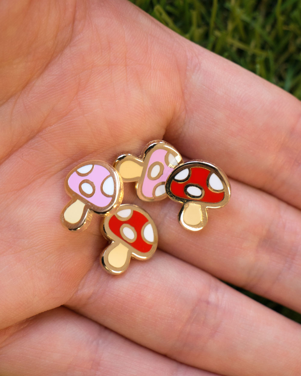Mushroom Mini Enamel Pin Set