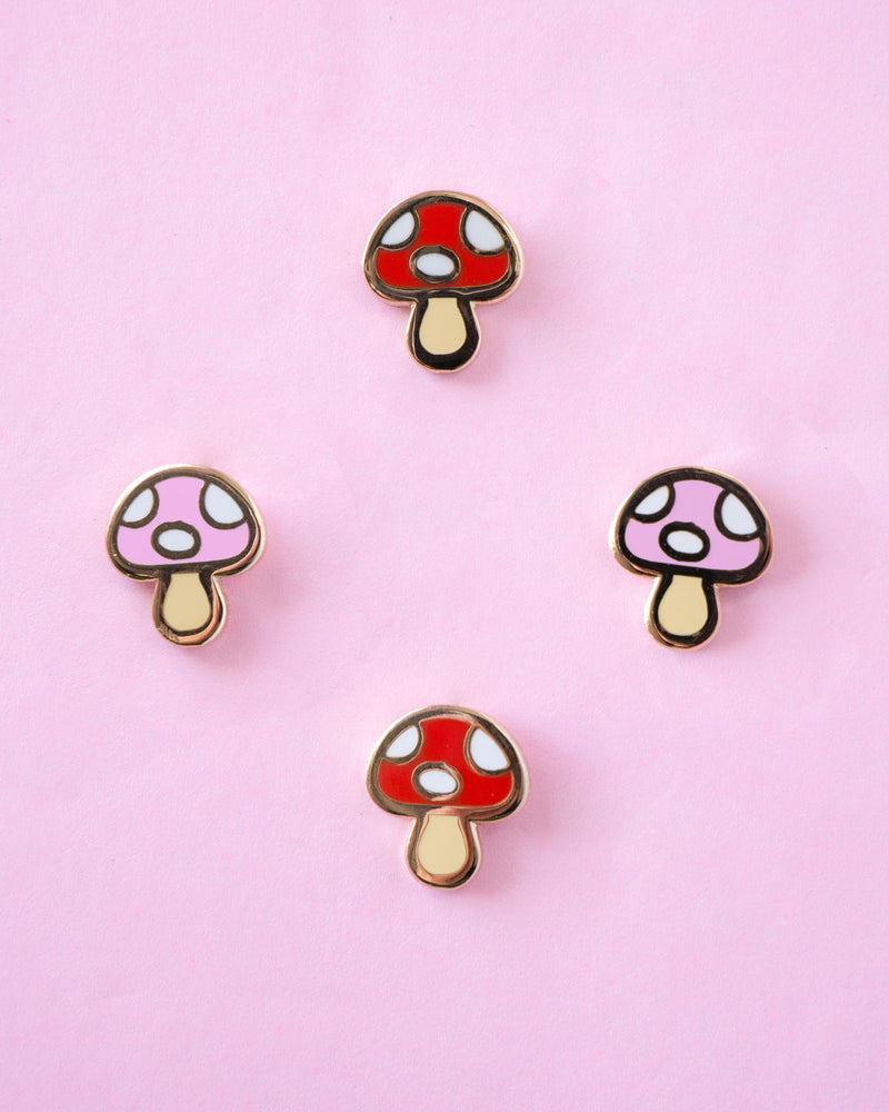 Mushroom Mini Enamel Pin Set