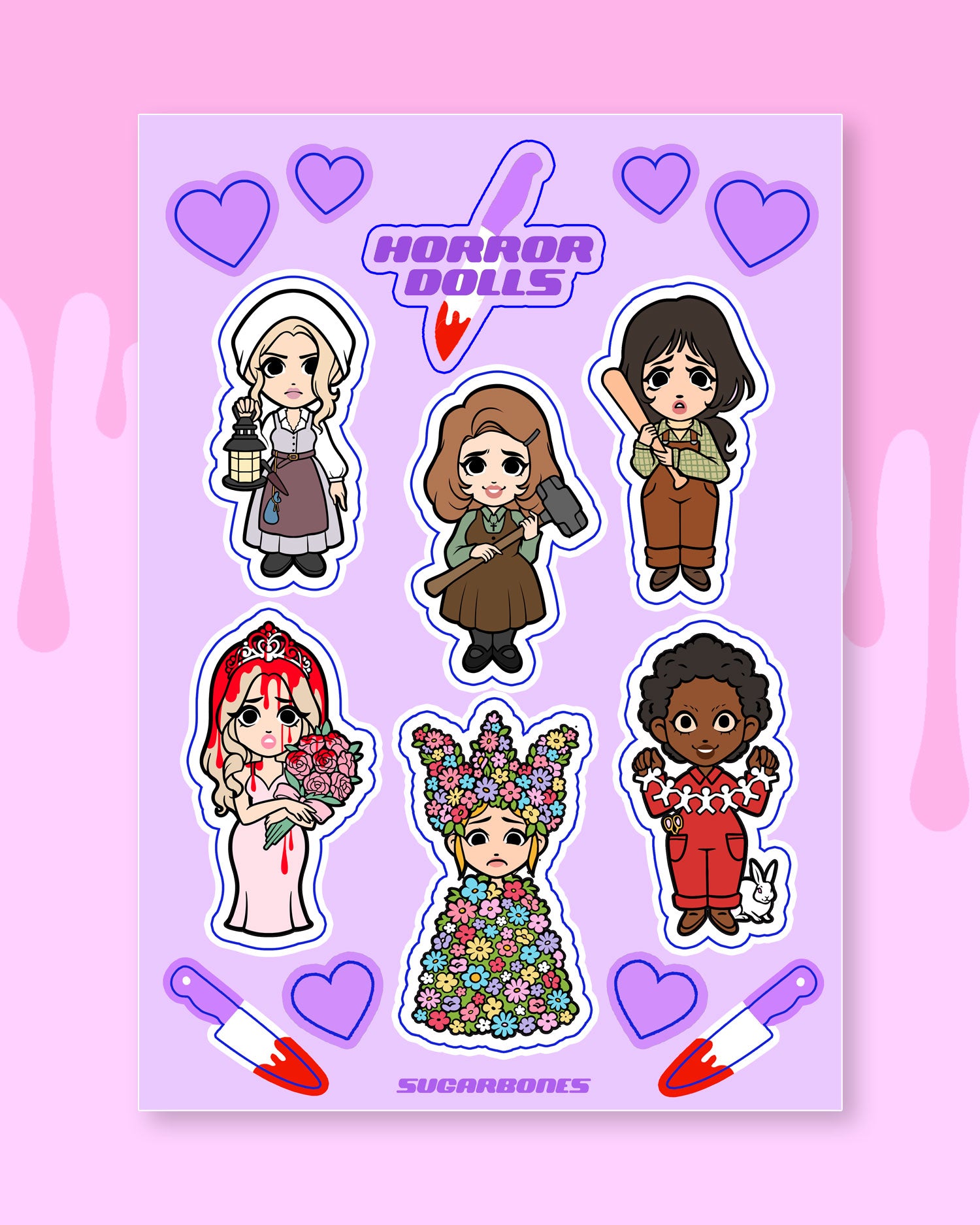 Horror Dolls | Sticker Sheet C