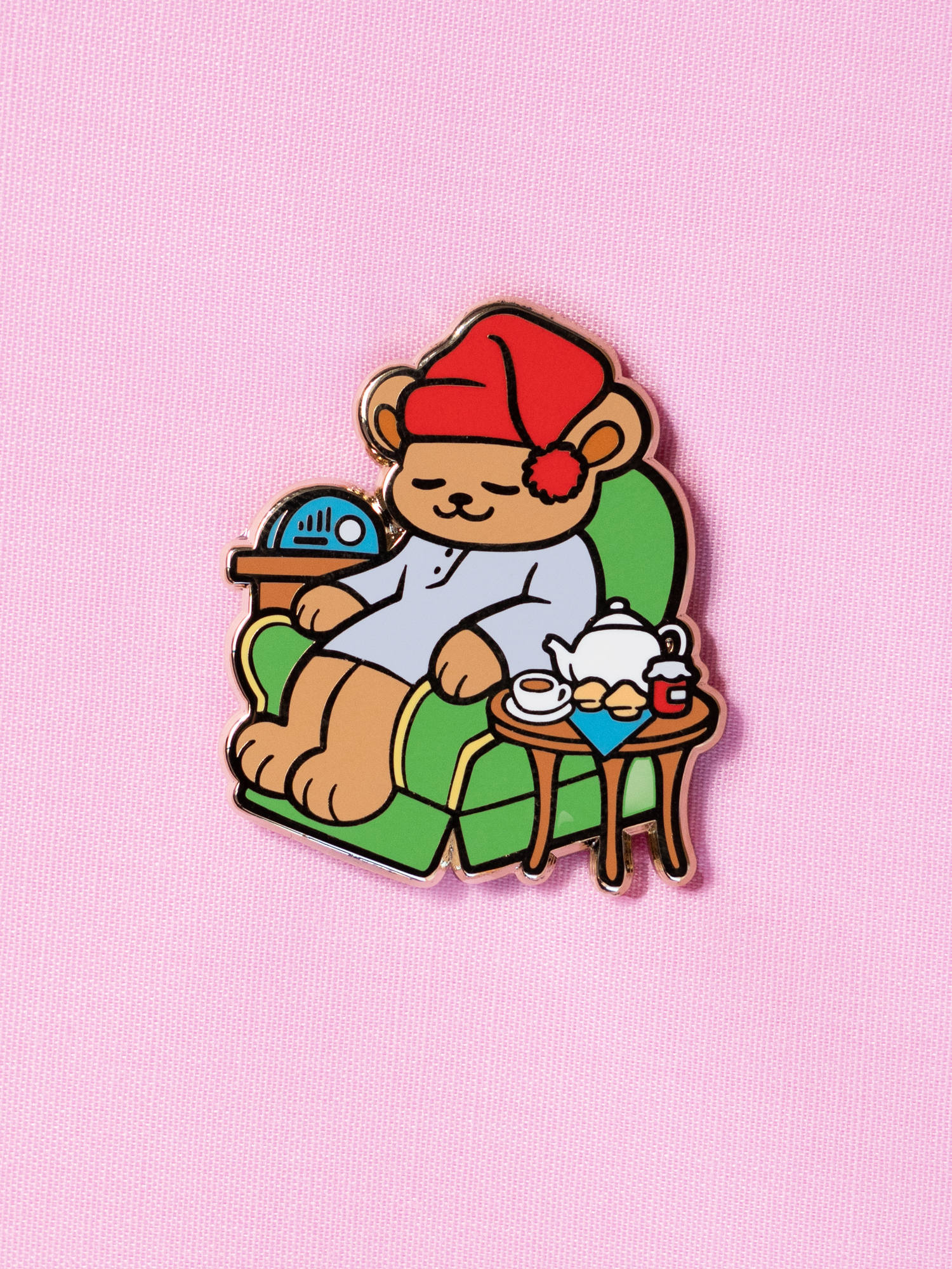 Sleepytime Bear Enamel Pin