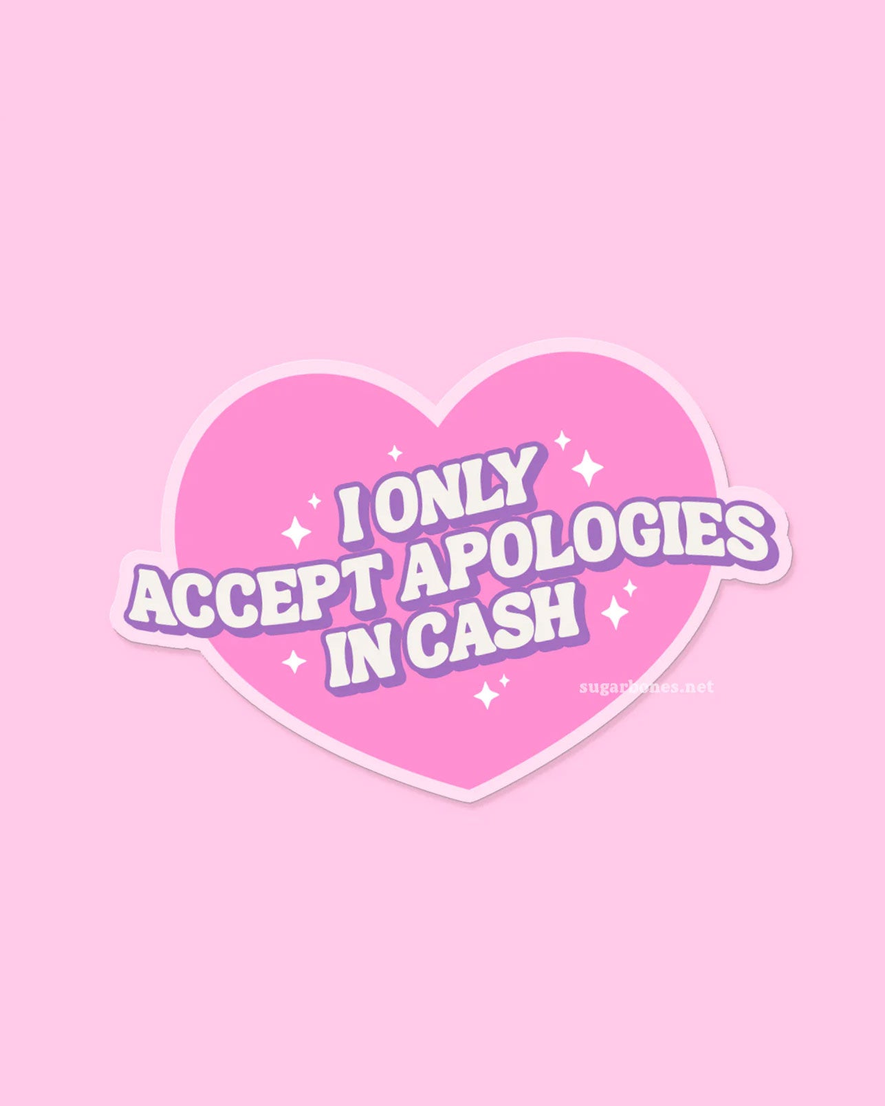 Apologies in Cash Sticker