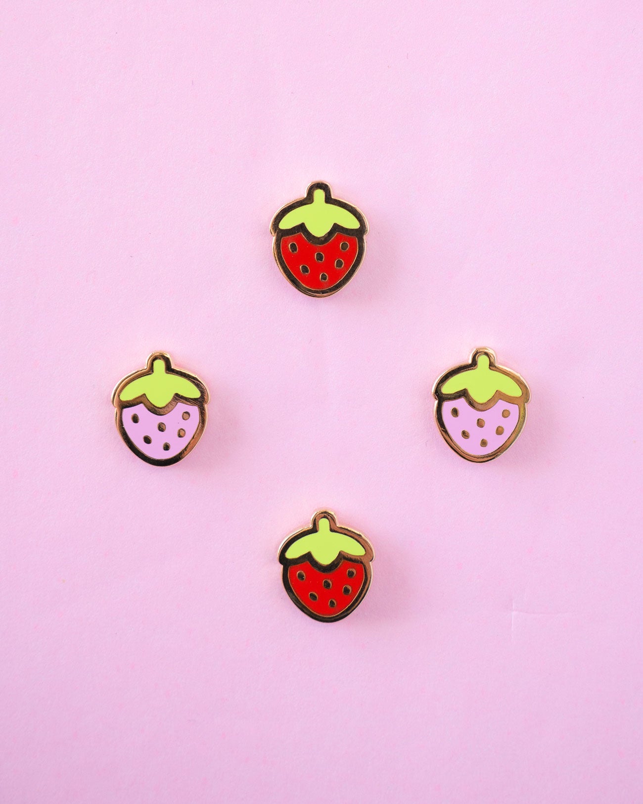 Strawberry Mini Enamel Pin Set – Sugarbones