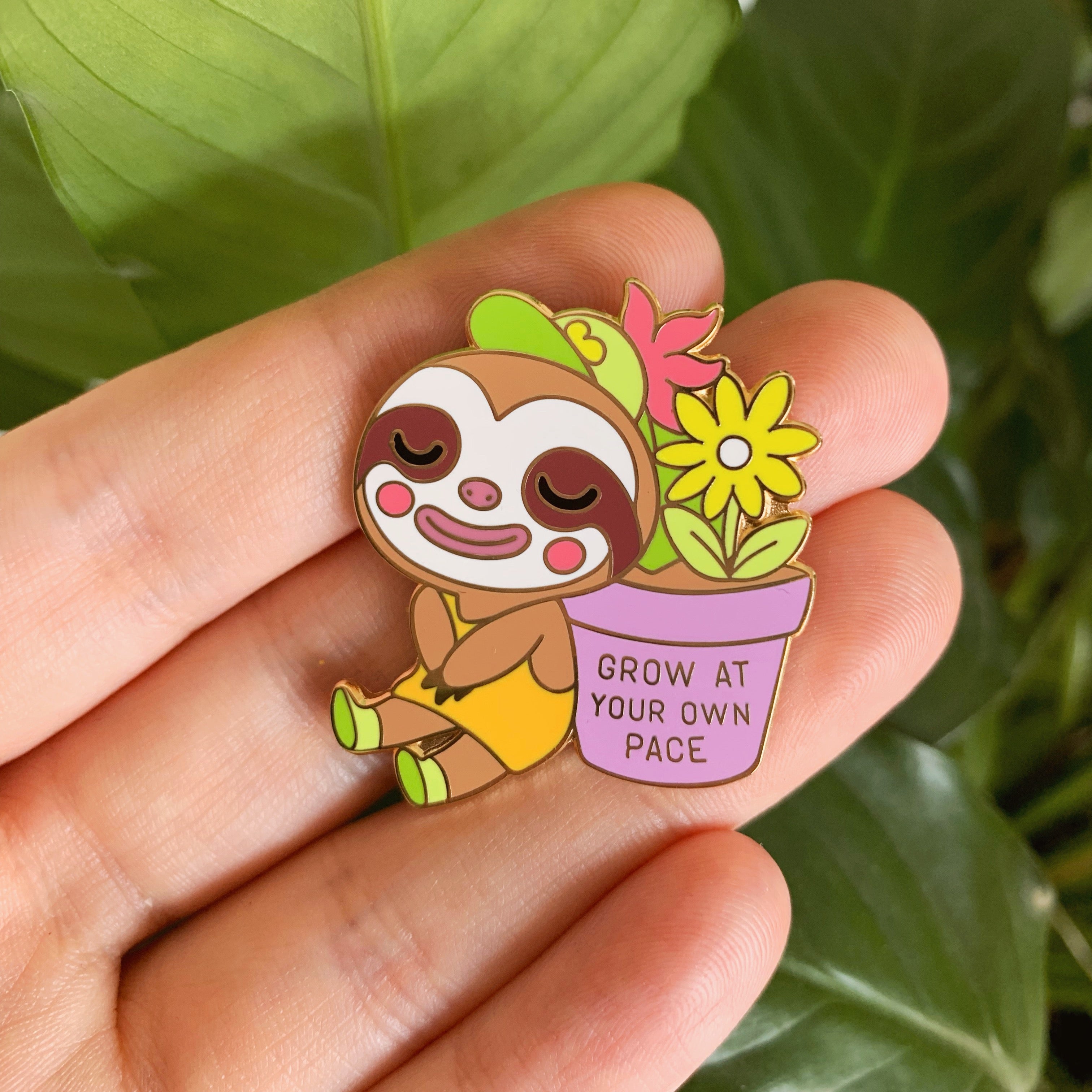 Grow At Your Own Pace Enamel Pin